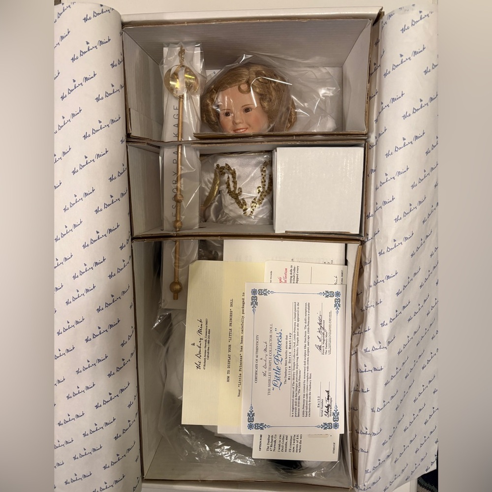 Danbury Mint Shirley Temple “Little Princess” Porcelain Doll w/ COA